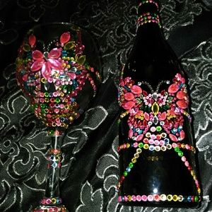 Glass and bottle set